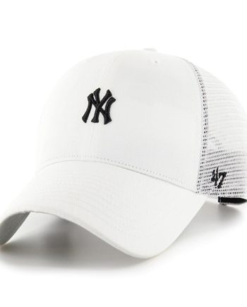 Biela šiltovka NY Yankees s čiernym logom