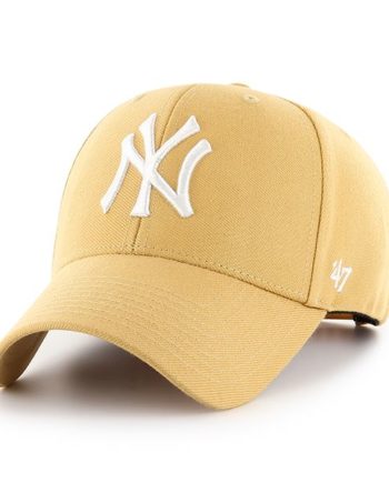 Svetlohnedá šiltovka NY Yankees s bielym logom