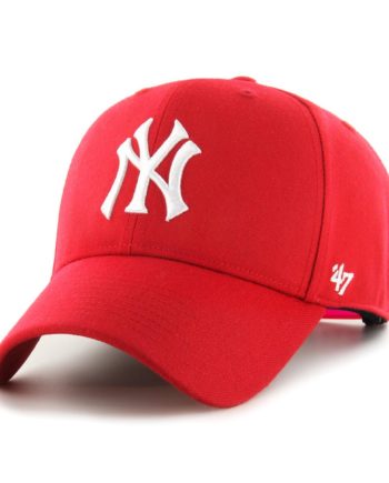 Dámska červená šiltovka NY Yankees s bielym logom